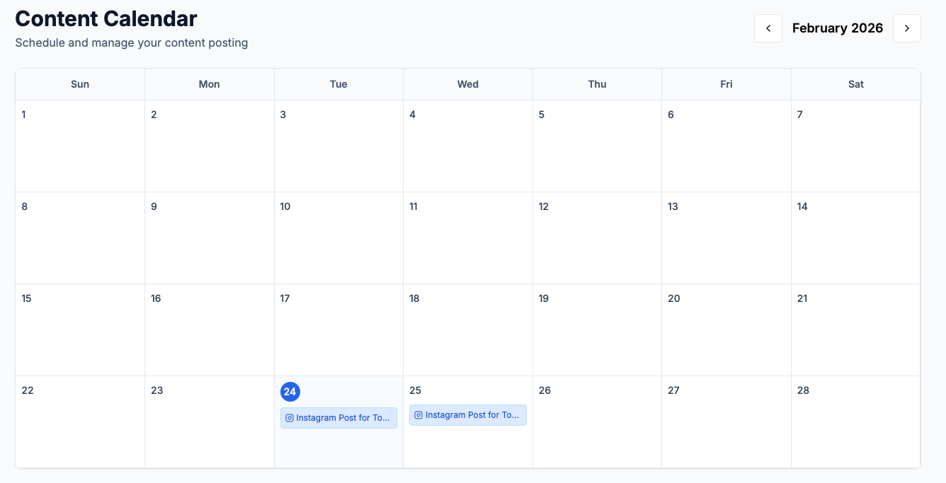 Content Calendar